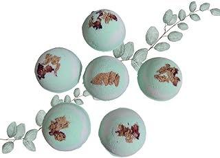 la natural handmade Eucalyptus Bath Bombs Set | Eucalyptus Essential Oil and Epsom Salt Bath Bombs | Natural Cleansing Bath Bombs | Ache Away Bath Bombs | Men and Women (60 Gm Each, Pack of 6)-picture-10