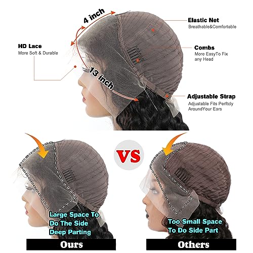 30 Pollice Parrucca Donna Capelli Veri Umani,13x4