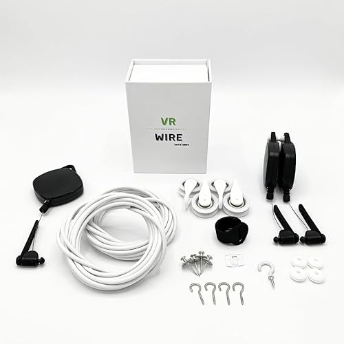 VR Wire II Endgame - The Ultimate VR Cable Management Pulley System, Feels Wireless in a 12 x 12 ft. Playspace (Black) - Black