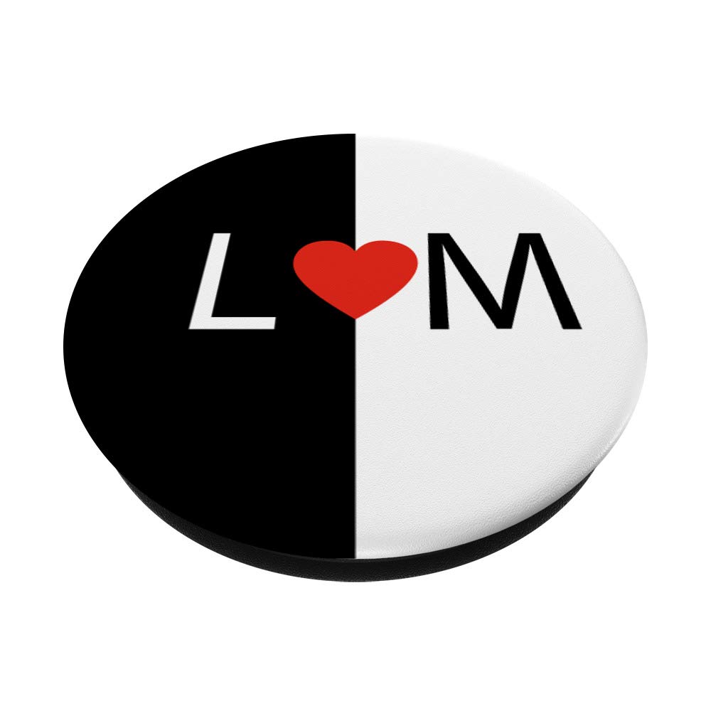 Mi♡ Amazon.com: L love M letters Heart Black & White monogram