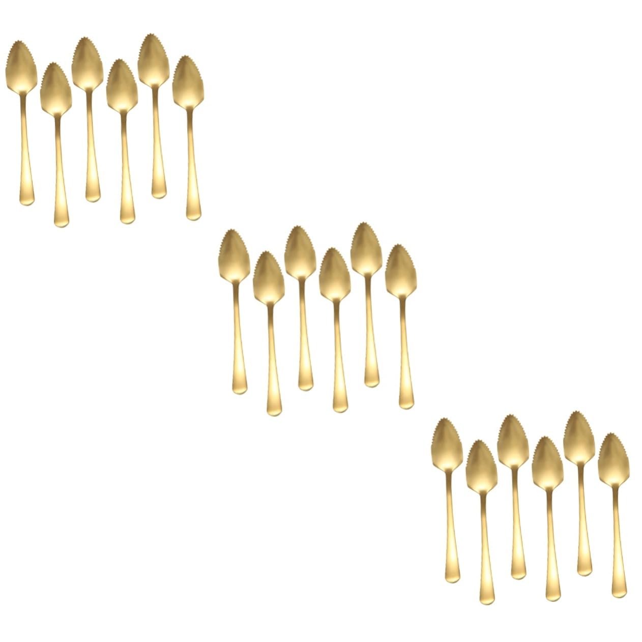 MAGICLULU 18pièces Cuillères à Dessert Acier Inoxydable De Cuillères Pour Fruits Et Glaces Ustensiles De Cuisine Résistants Et Élégants