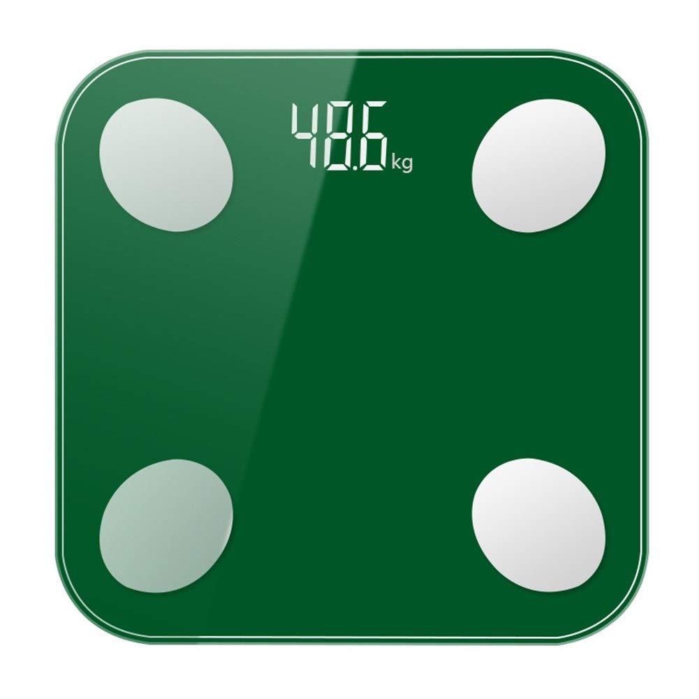 体重計 体脂肪計 体組成計 デジタル ヘルスメーター ボディスケール スマホ連動 高精度強化ガラス Bluetooth対応 スマホでデータ管理  日本語対応APP ファッションデザイン新鮮なBluetoothボディ脂肪スケール充電式電子スケール重量スケールホーム正確なボディスケール測定脂肪女性の