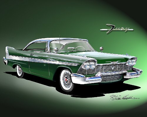 【希少・訳あり】msr フューリー fury ビンテージ Amazon.com: 1958 PLYMOUTH FURY COUPE-IVRY GREEN - OFFICIAL DANNY