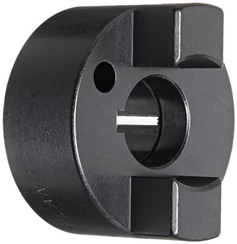 Ruland OCC21-8-A Oldham Coupling Hub with Keyway, Clamp Style, Black Anodized Aluminum, .500