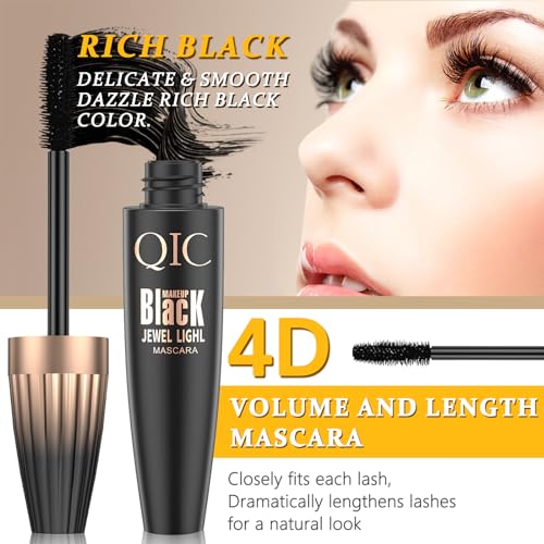 NICEMOVIC Waterproof Mascara Black Volume and Length, 4D Silk Fiber Eyelash Mascara Long Lasting Non-Clumping, Sweatproof & Smudge-Proof, Longer and Thicker Eyelashes for Makeup - Image 4