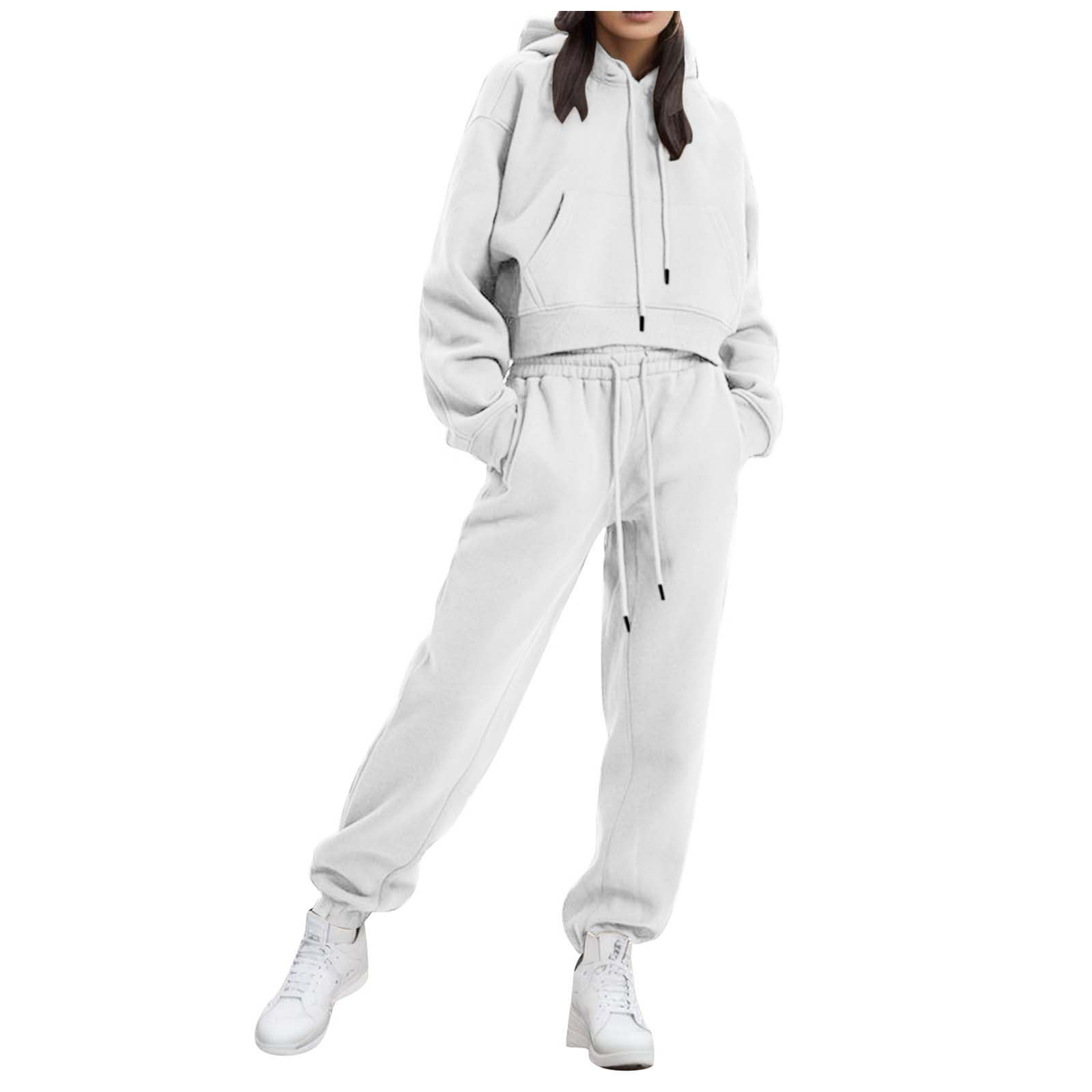 Survêtements Femme Tracksuit Ensemble Hiver Tenue Yoga Grande Taille Survêtement 2 Pièces Survetement Sport Baggy Pantalon Chaud Jogging Ete Pieces Oversize De