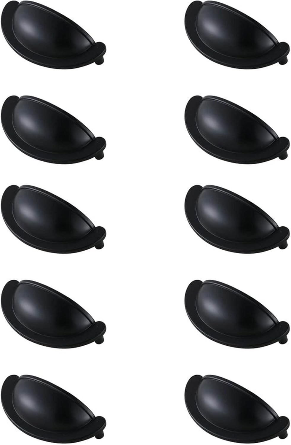 Indoor Modern Home Decorative Claude 2-3/4 Center to Center Matte Black Cup Bar Pull Multipack (Set of 10)