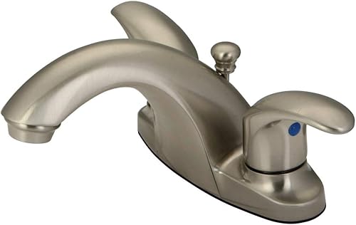 Kingston Brass KB7648LL Legacy - Grifo de lavabo central de 4 pulgadas, 4-34 pulgadas, níquel cepillado