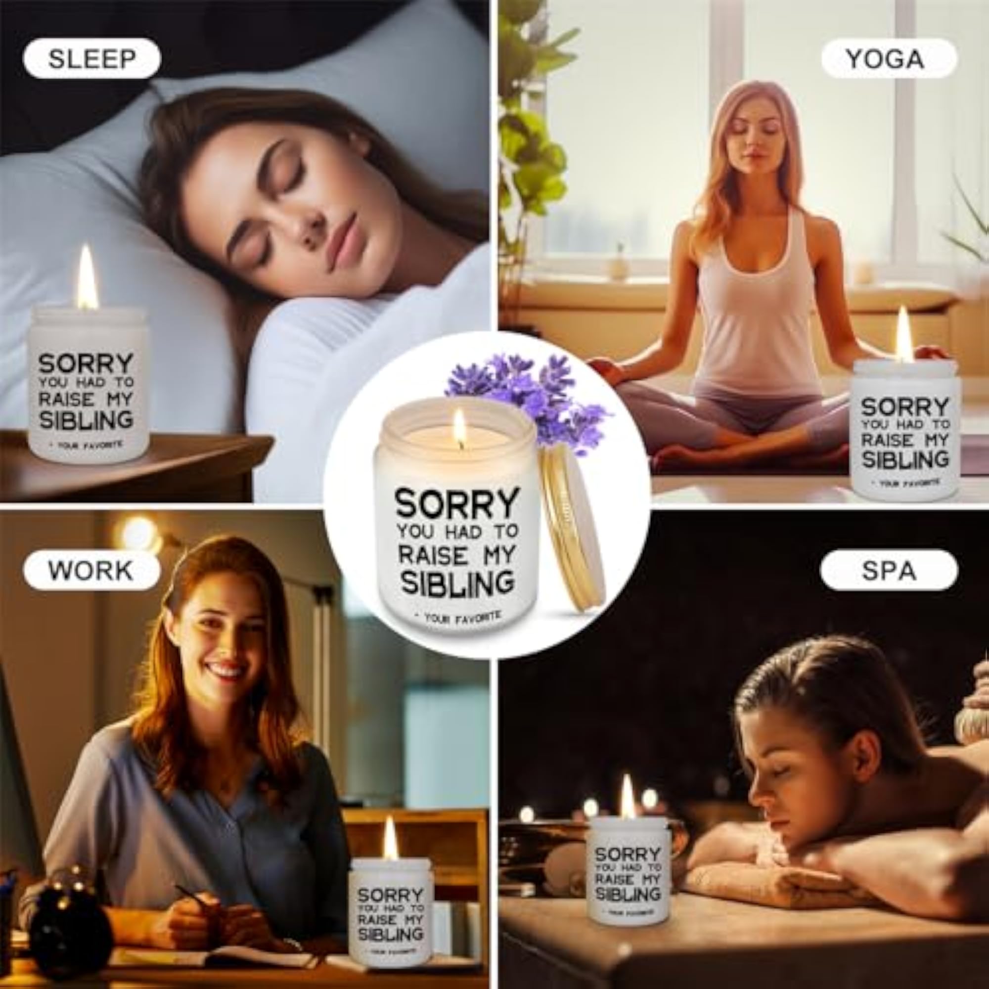 Eco-Friendly Lavender Scented Candle, Unique Gift