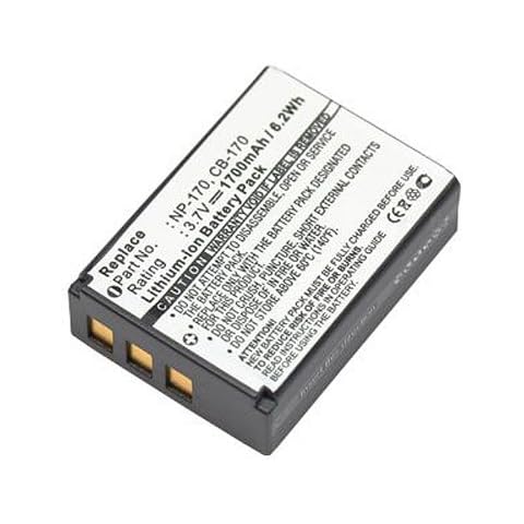 subtel® Kamera Ersatzakku CB-170 NP-170 für Aiptek AHD H23, Easypix DVX5233, VideoShot C20, DV-23, Life P47011, X47023, HDV-D370,-Z60, Movieline SD23, Ersatz Akku 1700mAh Kameraakku Zusatzakku Battery Cover