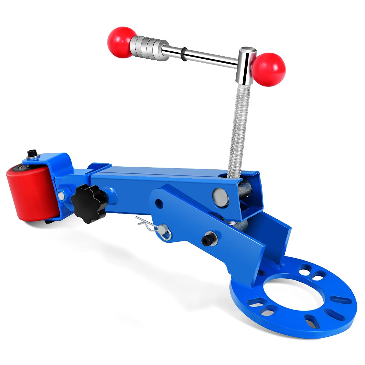 GYMAX Herramienta de Rebordeado con Brazo Ajustable, Giratorio 180°, Rodillo Universal Fender Roller Herramienta para el Hogar y el Taller