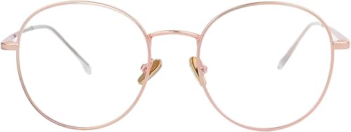 Miniatura 10 de Gafas de bloqueo de luz azul para mujeres y hombres, elegantes lentes de cristal redondo con marco de metal transparente