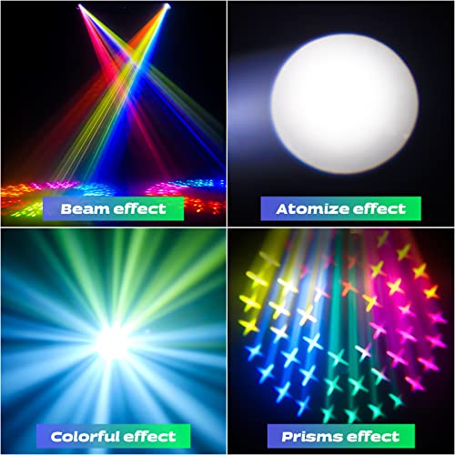 Image of 4PCS Moving Head Light 280W 10R WZYBUTA LED Beam Stage Lights DJ Lights 17 Gobos 15 Colors DMX512 Prism Rainbow Effect Spotlights Sound Activtaed for Bar Disco Wedding Concert Lighting