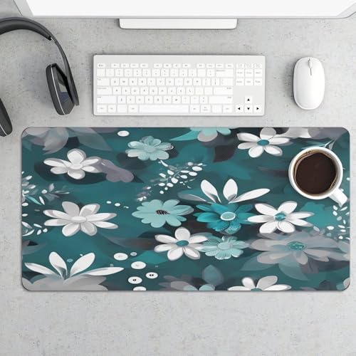 Desk Pad grande con base de goma y diseño floral miniatura 5