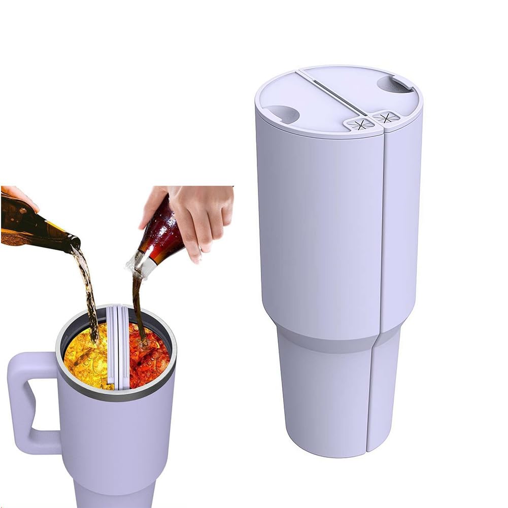 Séparateur Silicone 2 En 1 Pour Gobelet Stanley 880 Ml – Double Compartiment Boissons Chaud/Froid – Réutilisable
