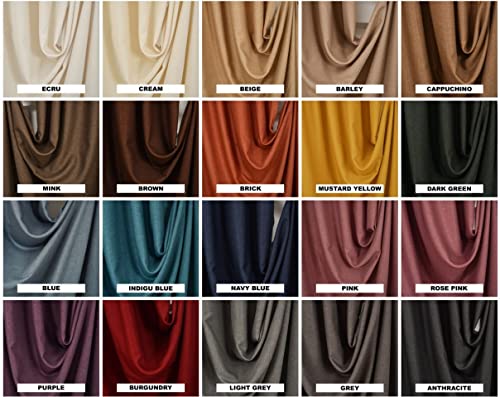 Casanema Solid Linen Texture Thermal Insulated 100% Blackout Noise Reducing Single Panel Hanging Back Tab & Rod Pocket 5-25 Feet Custom Made Curtains Dark Green - Made In Turkey #TOP4