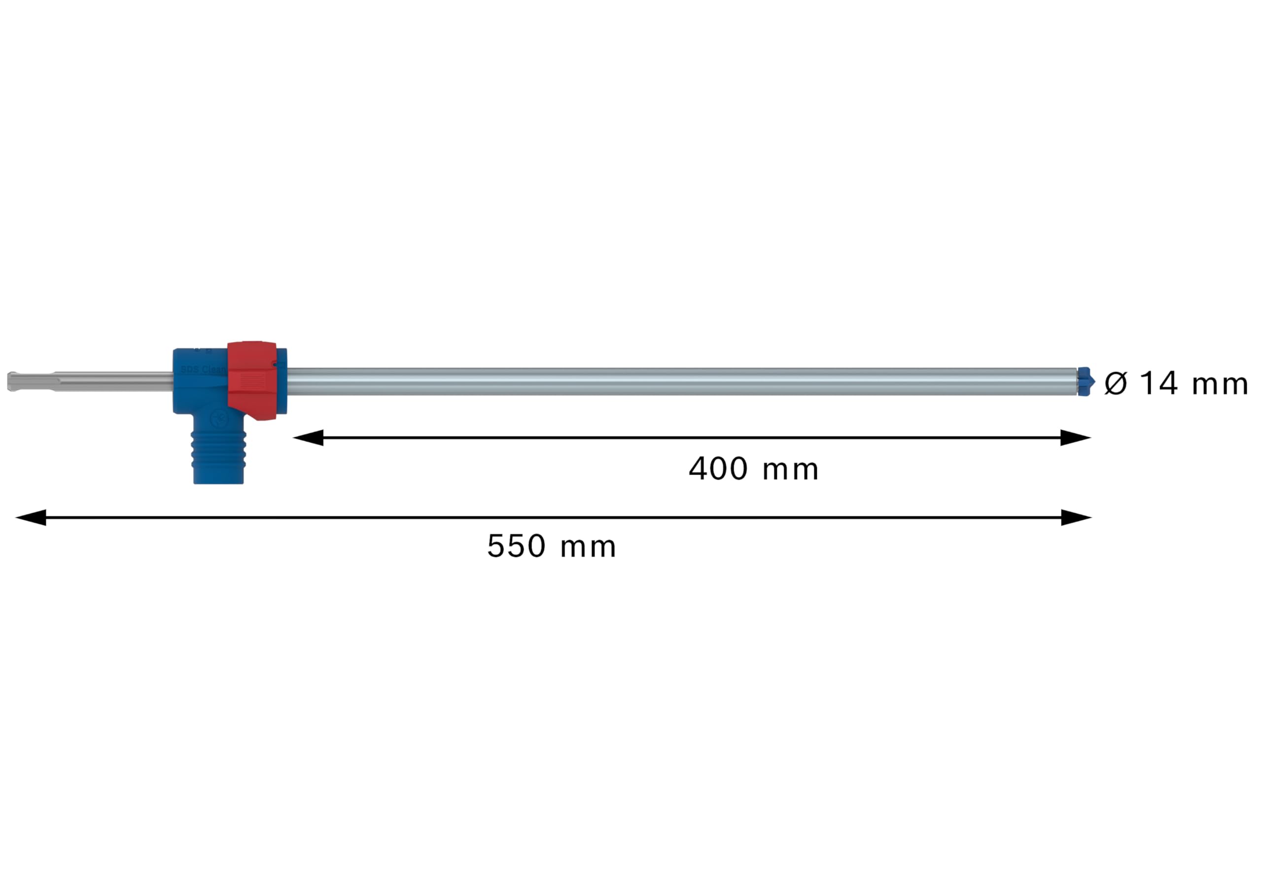 Bosch 1 x EXPERT SDS Clean plus-8X zestaw wierteł udarowych do kotwiczeń chemicznych (Ø 14,0 mm, profesjonalne akcesoria do młotowiertarki)