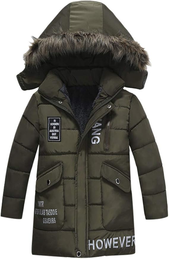 Amazon キッズ ダウンコート ダウンジャケット ファー フード付き 男の子 女の子 ショート丈 防寒 防風 アウター おしゃれ フェックファー フード付き コート ロング丈 中綿ジャケット アウター 110 1 130 シャツ 通販