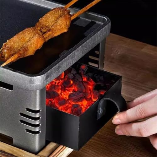 Horno de aislamiento para barbacoa con placa calefactora de hierro fundido 6