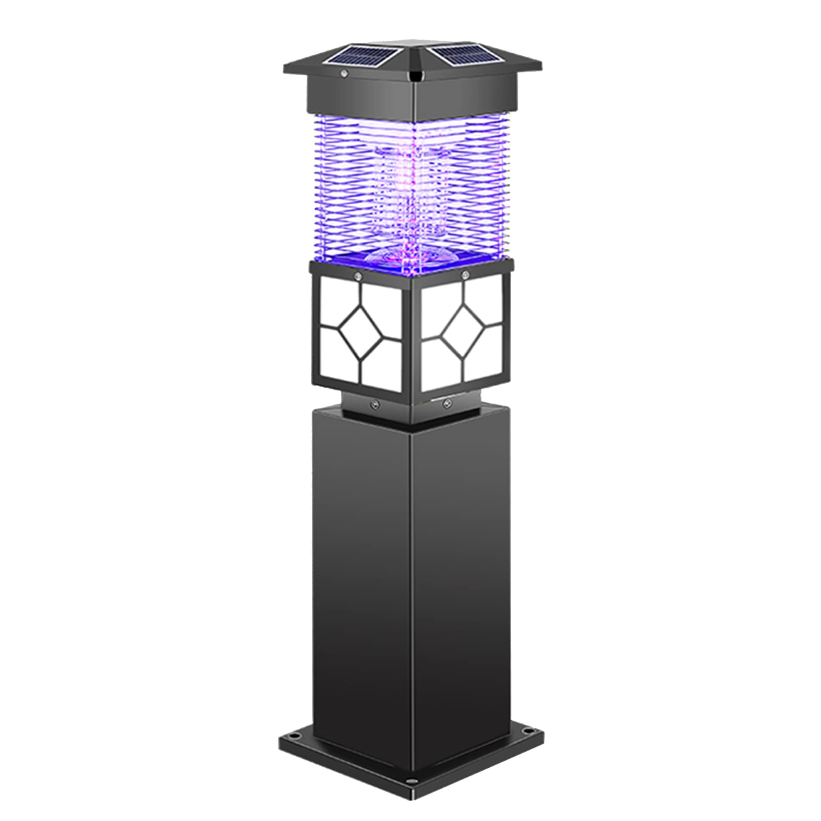 5500V Solar Insektenvernichter, 2 IN 1 Elektrisch Mückenlampe,IPX6 wasserdichte Straßenbeleuchtung Für Den Außenbereich,Insektenfalle Moskito Killer Mit 365nm UV-Lampe,250m²,A