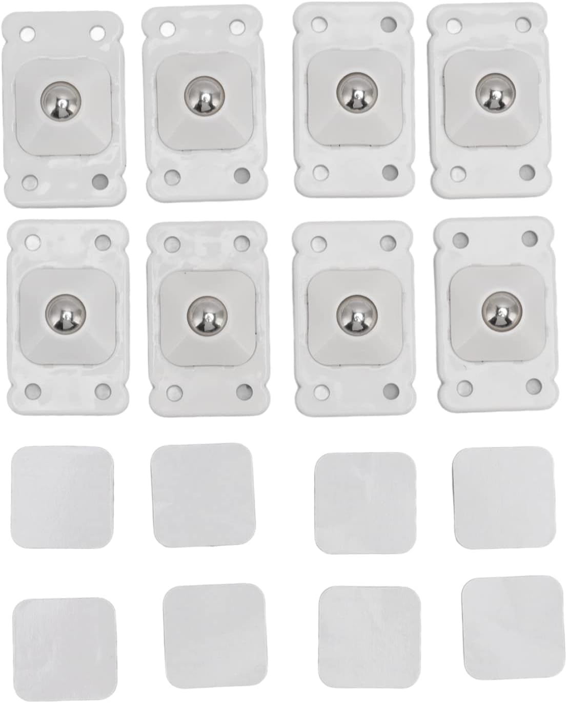 Boniry 8 Pcs Self Adhesive Mini Swivel Casters Wheels, Universal Wheels at The Bottom of The Storage Box, Swivel Caster Wheels 360 Degree Rotation Pulley for Furniture (8, Mini Casters Wheel)