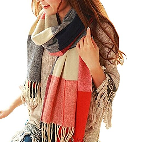Demarkt 1pcs Femme Longue Écharpe Châle Souple Couleur Unie Belle Elégant Écharpe Accessoire Pour Automne Hiver