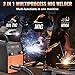 VEVOR 145Amp MIG Welder 3 in 1 Flux Core Welder MIG/Lift TIG/Stick Portable Welding Machine with IGBT Inverter & MIG Torch