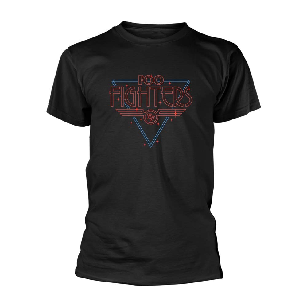 Foo Fighters Black Disco Outline Official Tee T-Shirt Mens Unisex (Large)