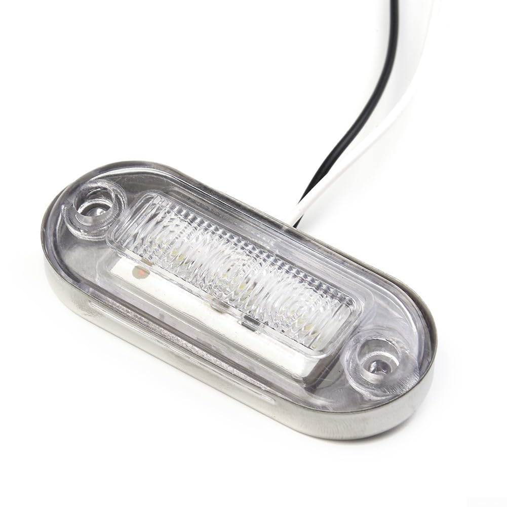 URPIZY Pack of 2 LED Courtesy Lights for Marine Use, 12V DC Power Source (White)