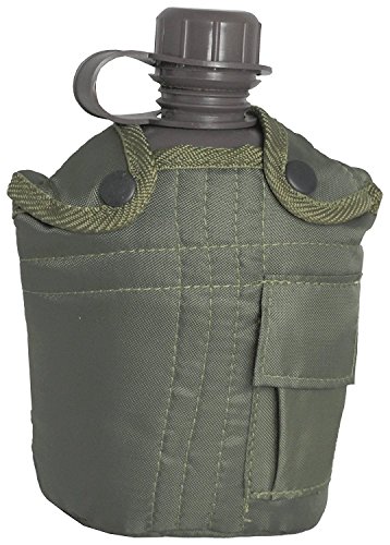 Mil-Tec Us Botella de campo Kst.Imp. 1Ltr Con Casquillo+3006 - OLIVA