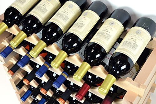 Miniatura 3 de Estante modular para vinos, madera de pino 32-96, capacidad de almacenamiento de botellas, 8 botellas en hasta 12 filas, apilable, modelo mejorado