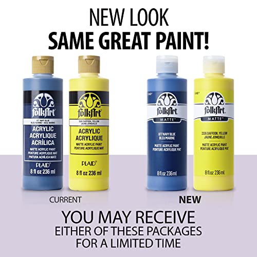 Image of FolkArt Acrylic Craft Paints, Conch Shell 8 fl oz Premium Matte Finish Paint, Perfect For Easy To Apply DIY Arts And Crafts, 36355
