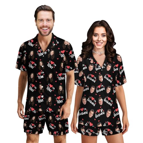 Personalized Matching Pajamas For Couples Custom Face Funny Pajama Set