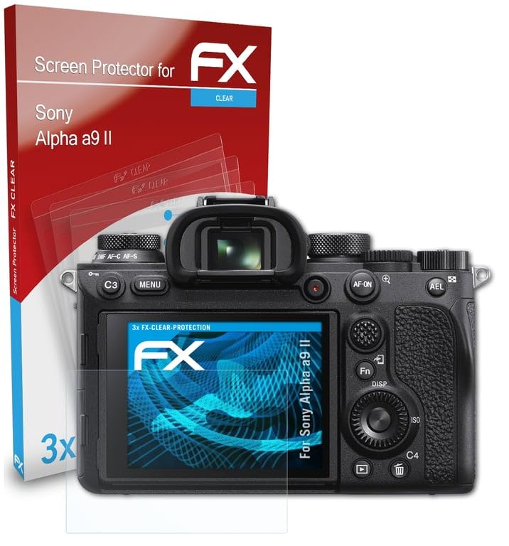 atFoliX Screen Protection Film compatible with Sony Alpha a9 II Screen Protector, ultra-clear FX Protective Film (3X)