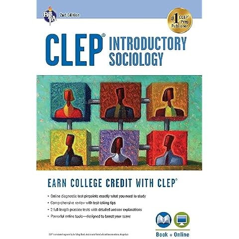CLEP® Introductory Sociology Book + Online (CLEP Test Preparation) Cover