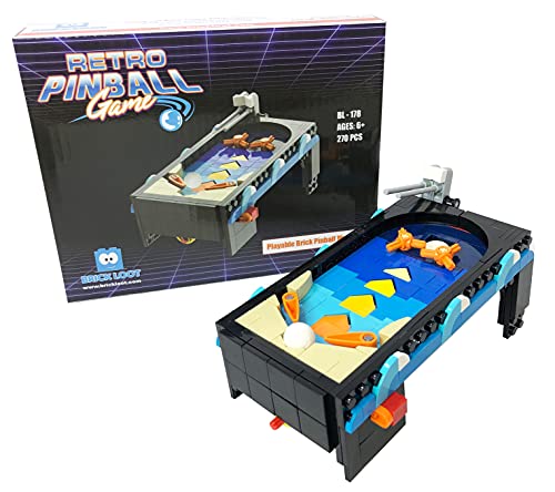 Brick Loot Mini Pinball Machine Building Blocks Set â€“ DIY Construction Toy with Small Parts â€“ Creative STEM Kit for Kids & Adults â€“ Compatible with Lego â€“ Ideal Gift for Birthdays & Holidays