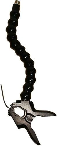 Soporte de abrazadera para micrófono de mesa con soporte de extensión de cuello de cisne de 58 pulgadas y 27 hilos para micrófonos, funciona para