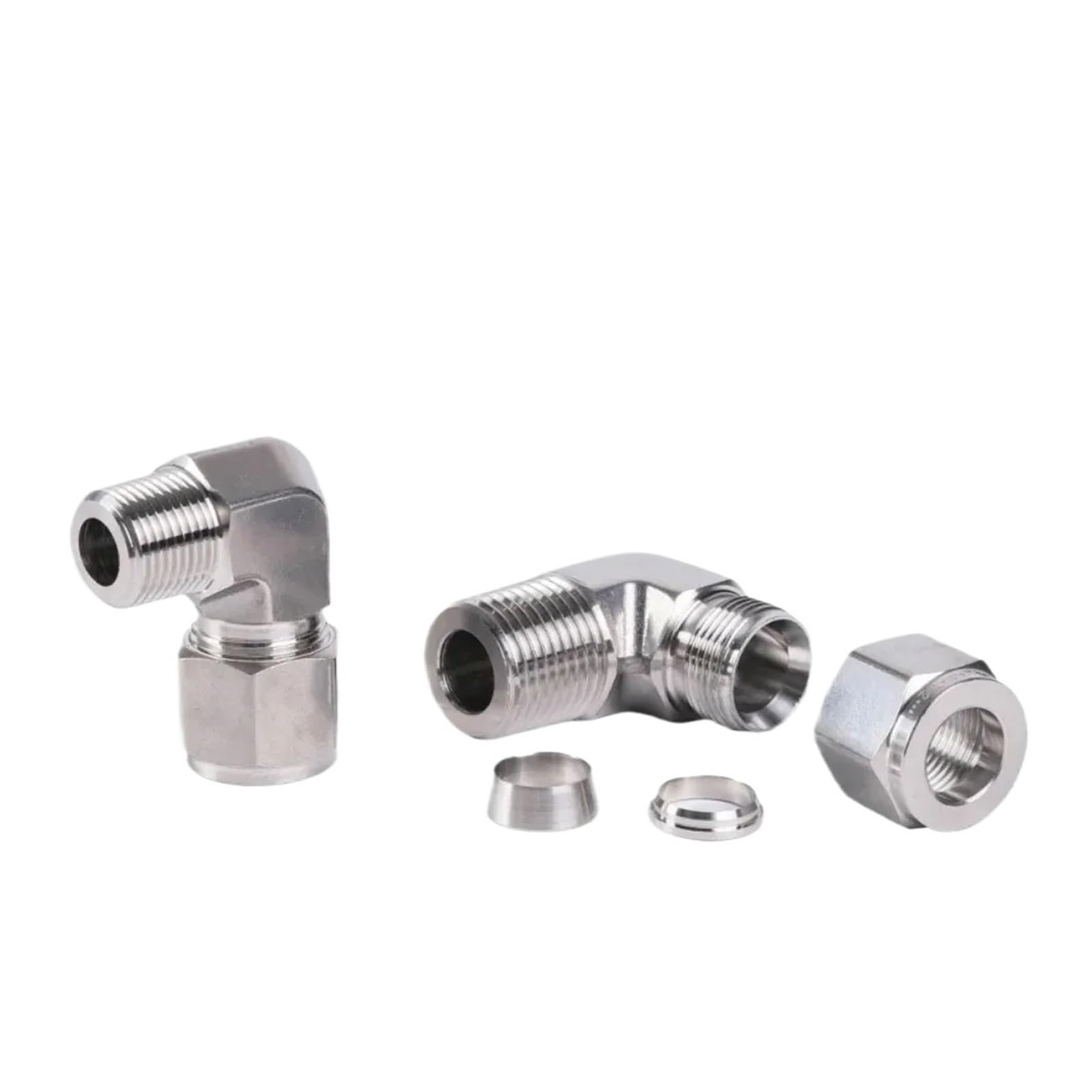 Codo 90 ° 1/8 "1/4" 3/8 "1/2" X 6 8 10 12 Mm tubo OD compresión 316 acero inoxidable forjado instalación de tuberías agua(NPT 1,5l8 Inch)
