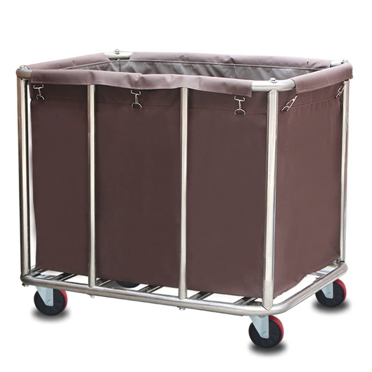 Carrello portabiancheria commerciale resistente su ruote, carrello per la lavanderia, per hotel, bagno, casa, massima praticità e durata
