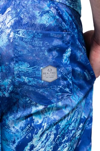 Realtree Men's Fishing Camo Quick Dry 8 Inch Inseam Drawstring Swim Trunks4