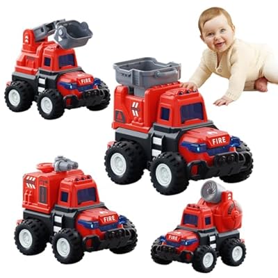 GEIQWNTOY Fire Truck Toy Cars for Boys Girls Ag...