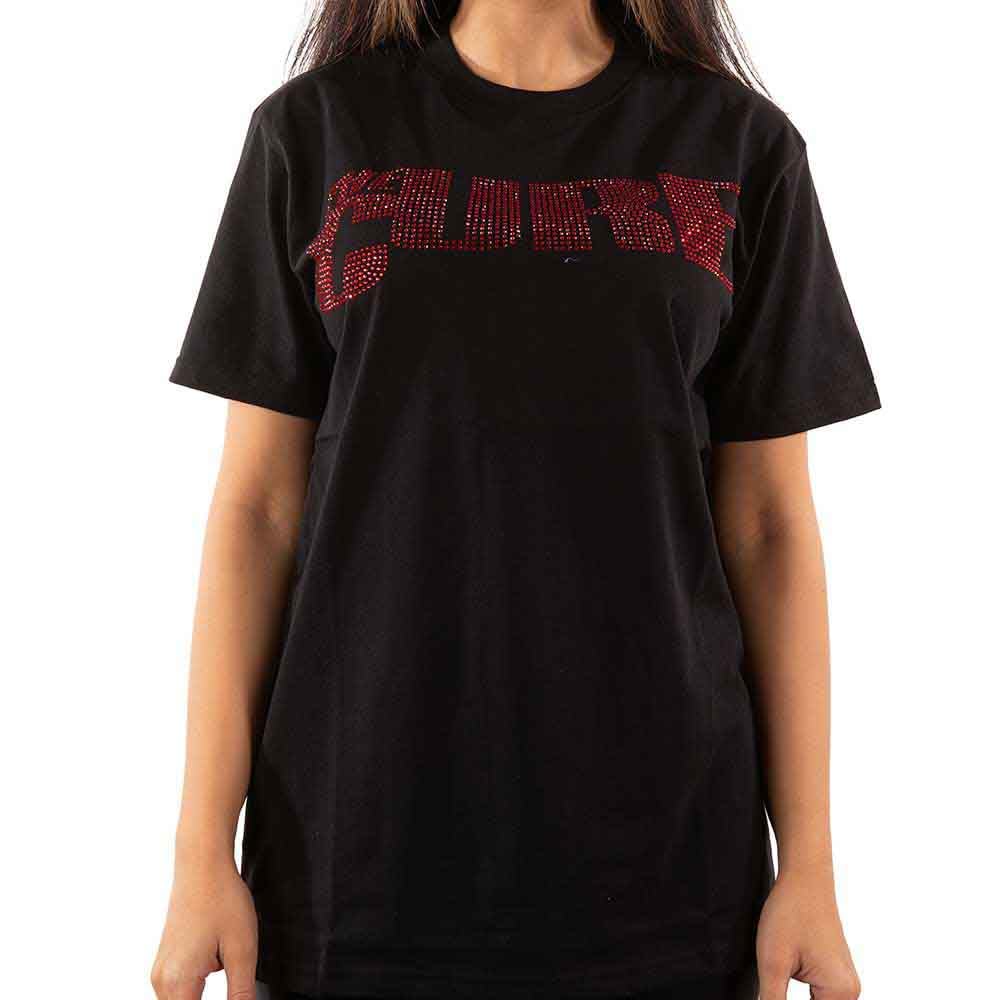 The Cure T Shirt Diamante Band Logo Official Unisex Black XL