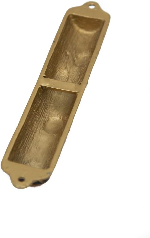 GoodLight USA Bless This House, Mezuzah Case - Mezuzah Cover, Pomegranate Tree Design Crafted in Heavy Brass, Jerusalem Judaica, Israel, Door Mezuza Case 4" (Blue)