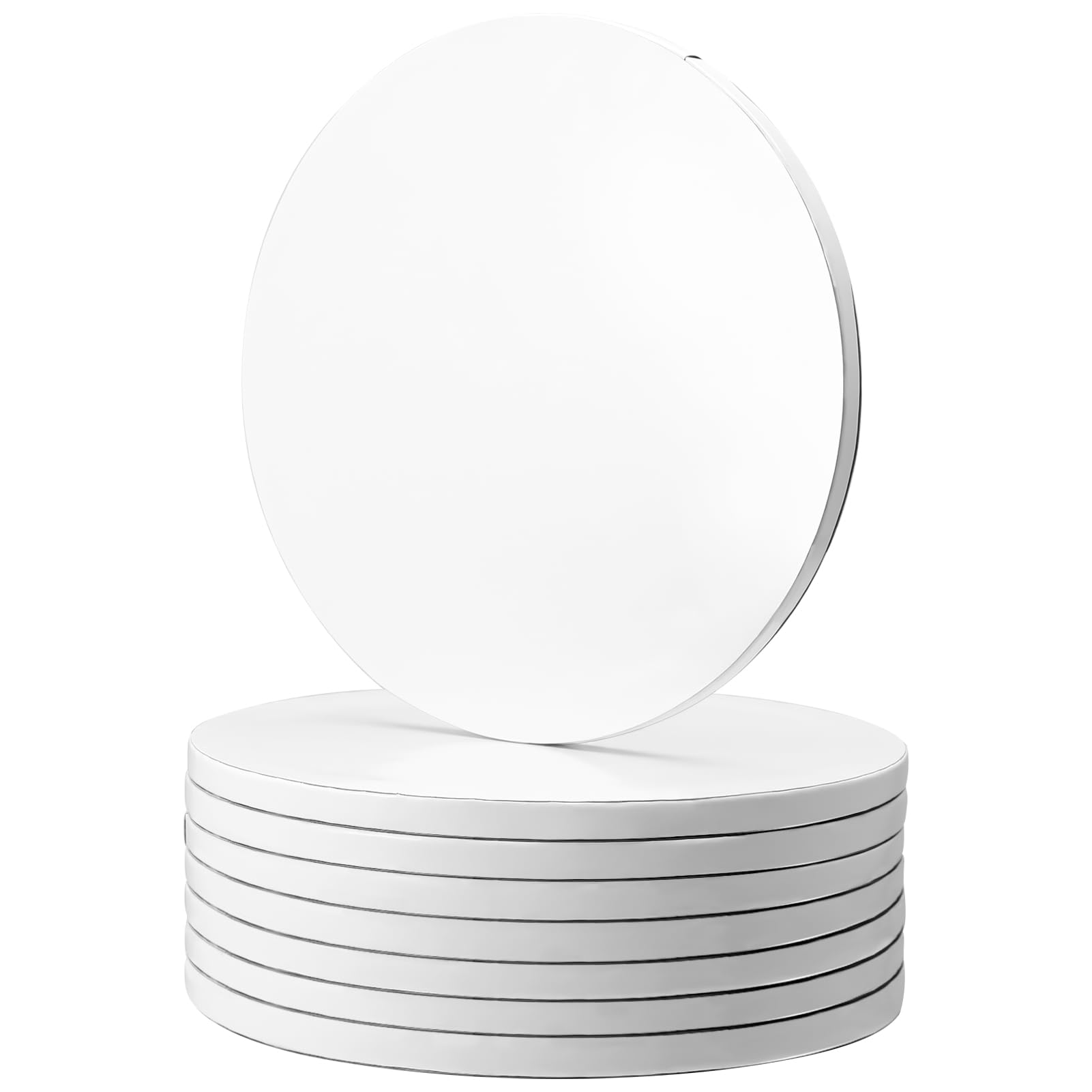 saerryor 8 Pack Cake Board 8 Inch Round, White Cake Board 8 Inch Cake Board 12mm Thick White Cake Drum Board for Sponges Cakes,Fruit Cakes,Wedding Cakes