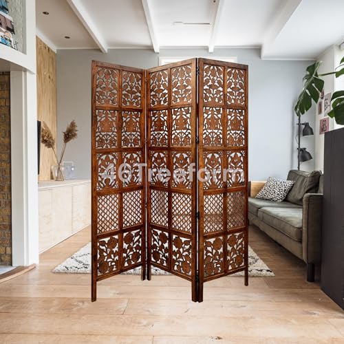 Image of Wooden Room Partition /Screen /Room Divider /Room Separator for Livng Room Bedroom Home Office Restarurant Hallway 20Inches Wide (3 Panel 6 Feet)