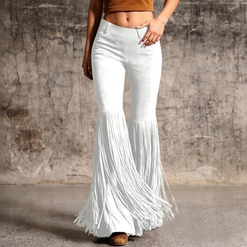 Pantalon à franges western pour le bureau et vos sorties bohèmes décontractées - 3