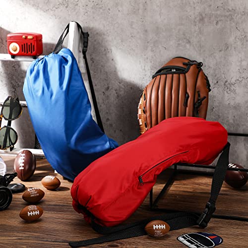 Jiuguva 2 Pcs Football Hand Warmer Pouch With Waist Strap Pro Football Championship Unisex Handwarmer Pouch Muff Football Warmer for football Union Footabll QBs RBs Receivers Coaches (Blue, Red)