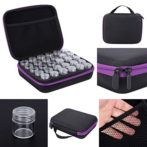 Image of Joyzan Diamond Painting Storage Containers, 30 Slots Portable Bead Art Kit | Box Shockproof Accessories Tools Craft Case Organizer Jewelry DIY 5D Seeds Glitter Rhinestones Jars Adult Rings Charms