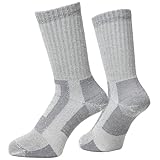 [バックスポット] メリノウール トレッキングソックス 登山用 靴下 レディース メンズ 【防寒 厚手 抗菌防臭】 VA-8259 GRY 25-27cm