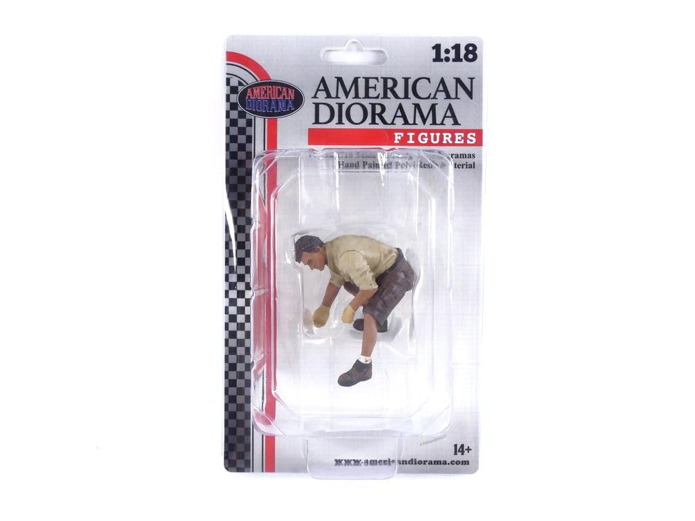 4X4 Mechanic Figure 2 with Board Accessory for 1/18 Scale Models